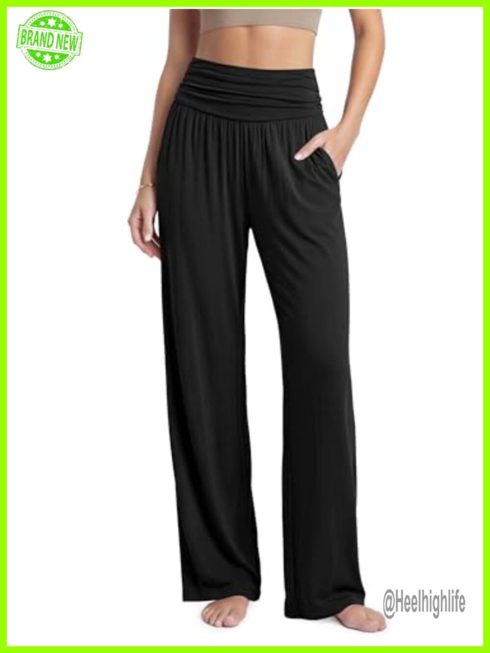 Wide Leg Palazzo Lounge Pants with Pockets Lightweight Comfy